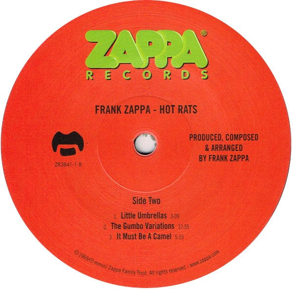 Label Disc 2: Frank Zappa – Hot Rats Vinyl LP | Relix