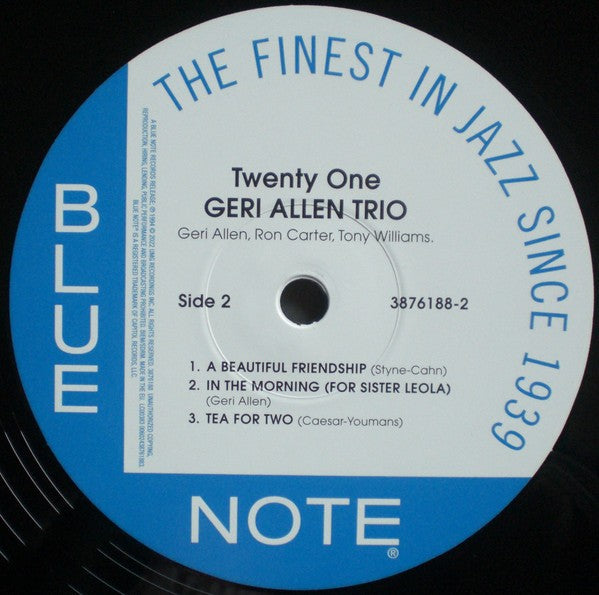 Label Disc 2: Geri Allen – Twenty One Vinyl LP | Relix