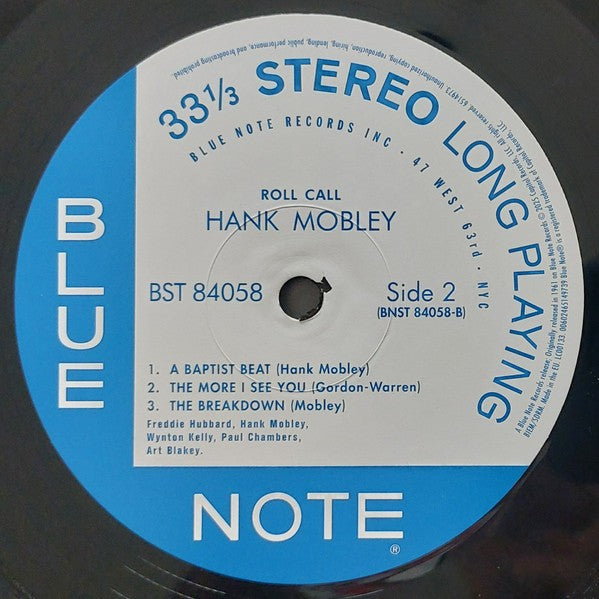 Label Disc 2: Hank Mobley – Roll Call (Blue Note Classic Vinyl Edition, 180 Gram) Vinyl LP | Relix