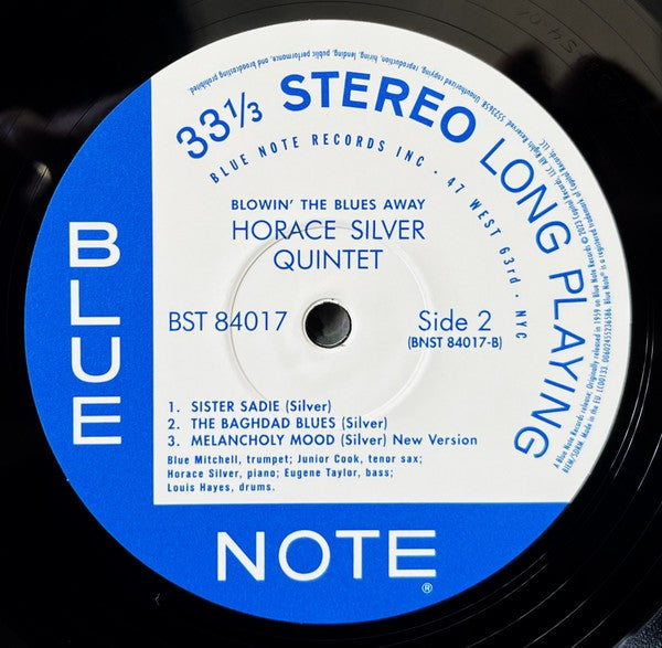 Label Disc 2: Horace Silver – Blowin' The Blues Away (Blue Note Classic LP Vinyl) Vinyl LP | Relix