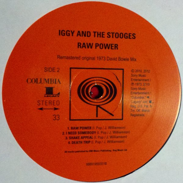 Label Disc 2: Iggy and The Stooges – Raw Power Vinyl LP | Relix