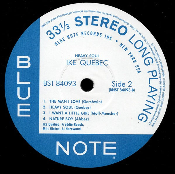 Label Disc 2: Ike Quebec – Heavy Soul (Blue Note Classic Vinyl Series) Vinyl LP | Relix