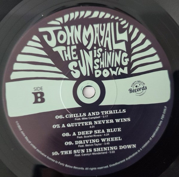 Label Disc 2: John Mayall – The Sun is Shining Down Vinyl LP | Relix