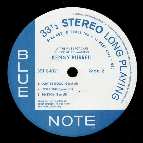 Label Disc 2: Kenny Burrell  / Blakey,Art – On View At The Five Spot Cafe: The Complete Master Vinyl LP | Relix
