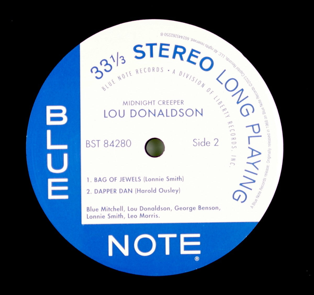Label Disc 2: Lou Donaldson – Midnight Creeper (Blue Note Tone Poet Series LP Vinyl) Vinyl LP | Relix