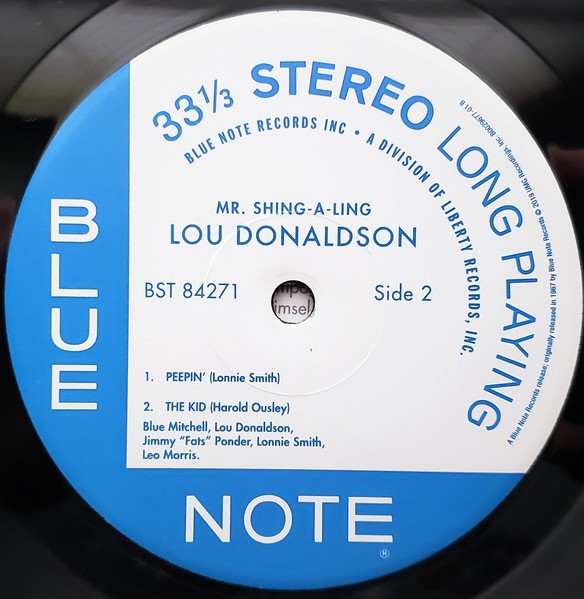Label Disc 2: Lou Donaldson – Mr Shing-A-Ling (180 Gram LP Vinyl) Vinyl LP | Relix
