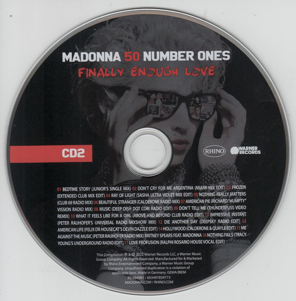 Label Disc 2: Madonna – Finally Enough Love: 50 Number Ones (3-CD) CD | Relix