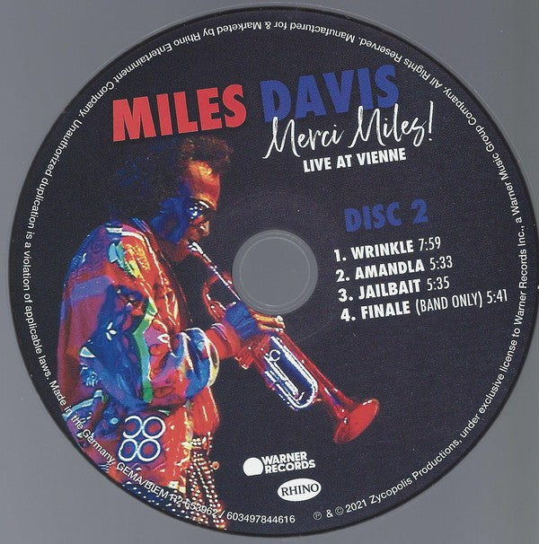 Label Disc 2: Miles Davis – Merci Miles Live At Vienne CD | Relix