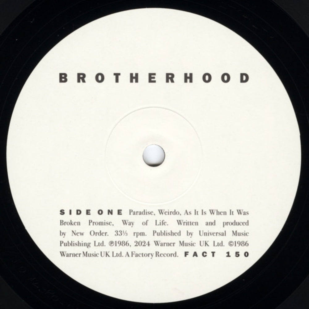 Label Disc 2: New Order – Brotherhood (Remastered LP Vinyl) Vinyl LP | Relix