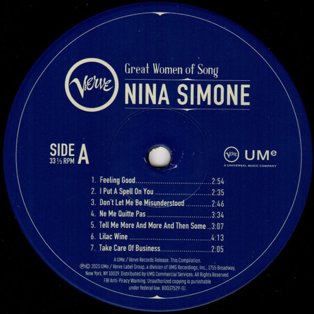Label Disc 2: Nina Simone – Great Women Of Song: Nina Simone Vinyl LP | Relix