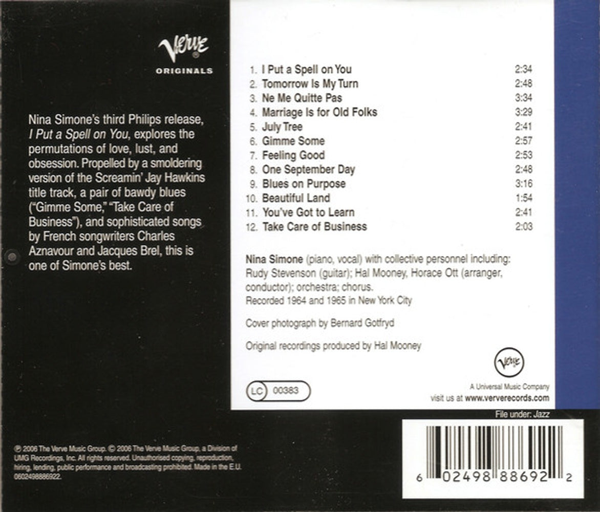 Label Disc 2: Nina Simone – I Put a Spell on You CD | Relix