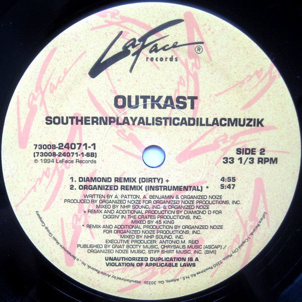 Label Disc 2: Outkast – Southernplayalisticadillacmuzik Vinyl LP | Relix