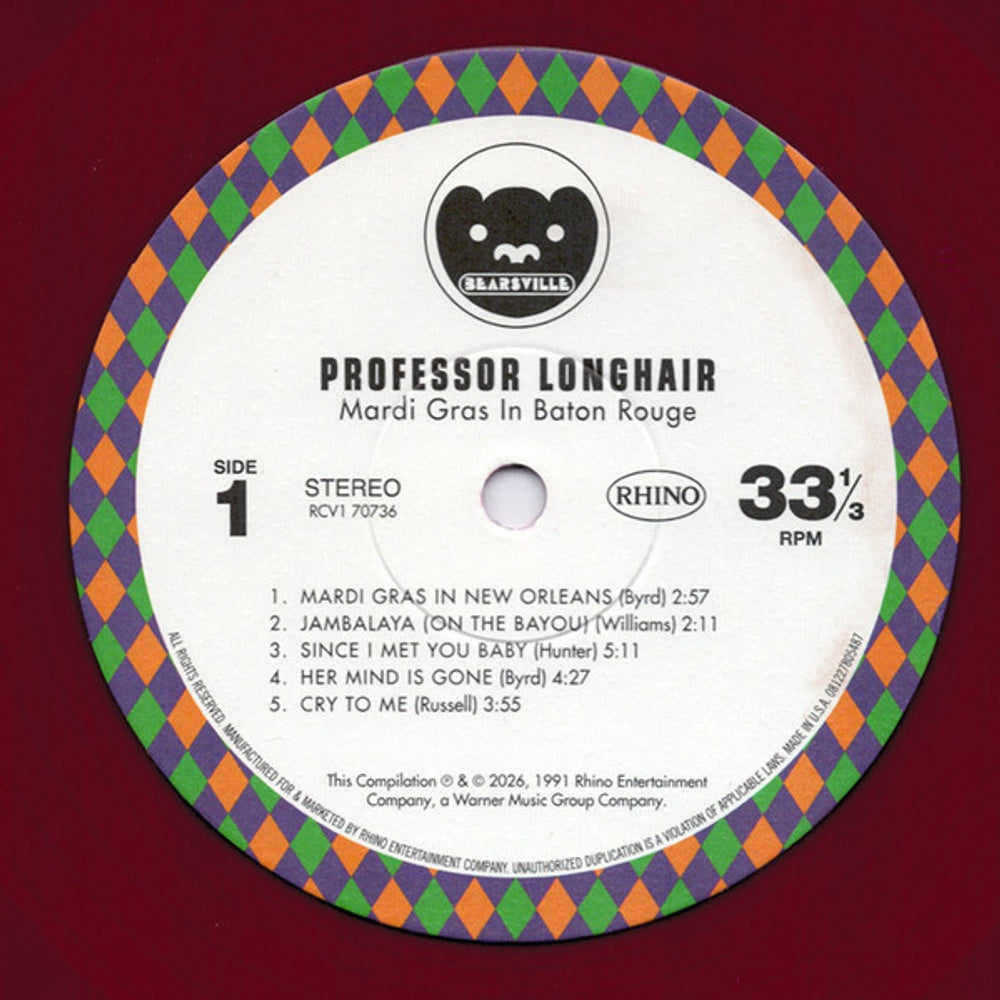 Label Disc 2: Professor Longhair – The Last Mardi Gras (RSD 2026 LP Vinyl) Vinyl LP | Relix