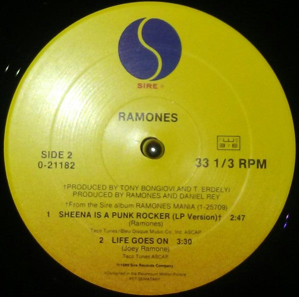 Label Disc 2: Ramones – Pet Sematary (Rktbr25, Colored, Red, Bme 12" Vinyl) Vinyl LP | Relix