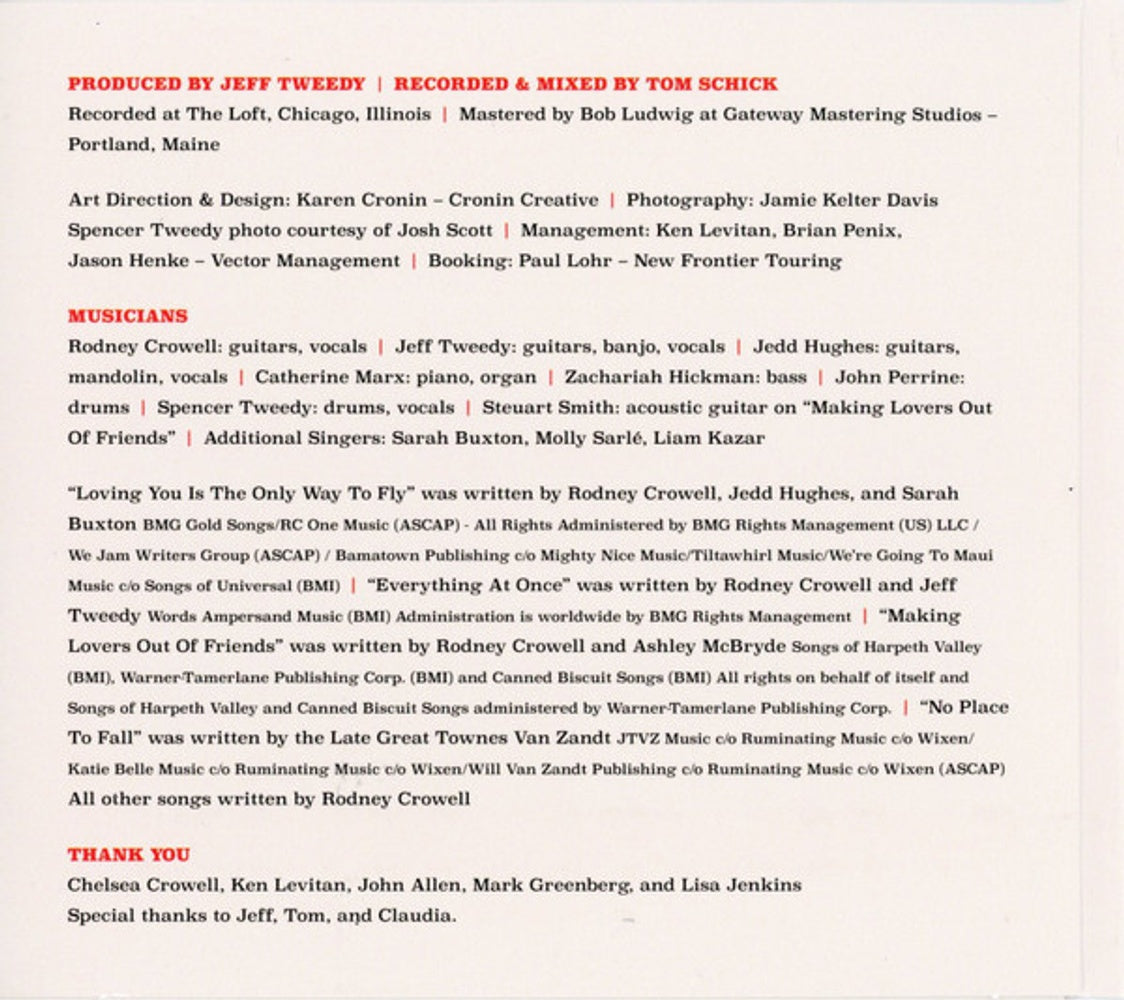 Label Disc 2: Rodney Crowell – The Chicago Sessions CD | Relix