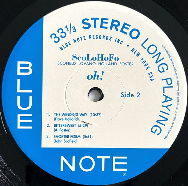 Label Disc 2: Scolohofo – Oh! (Blue Note Tone Poet Series LP Vinyl) Vinyl LP | Relix