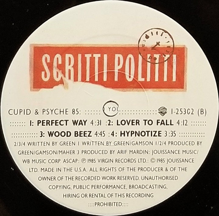 Label Disc 2: Scritti Politti – Cupid & Psyche 85 Vinyl LP | Relix