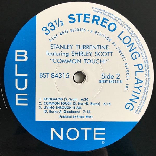 Label Disc 2: Stanley Turrentine – Common Touch (Blue Note Classic Vinyl Series) Vinyl LP | Relix