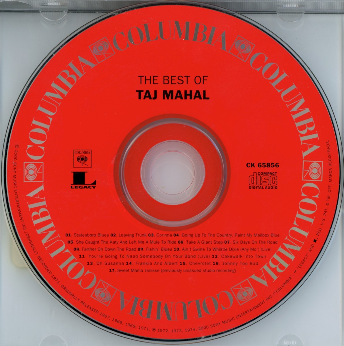 Label Disc 2: Taj Mahal – Best of Taj Mahal CD | Relix