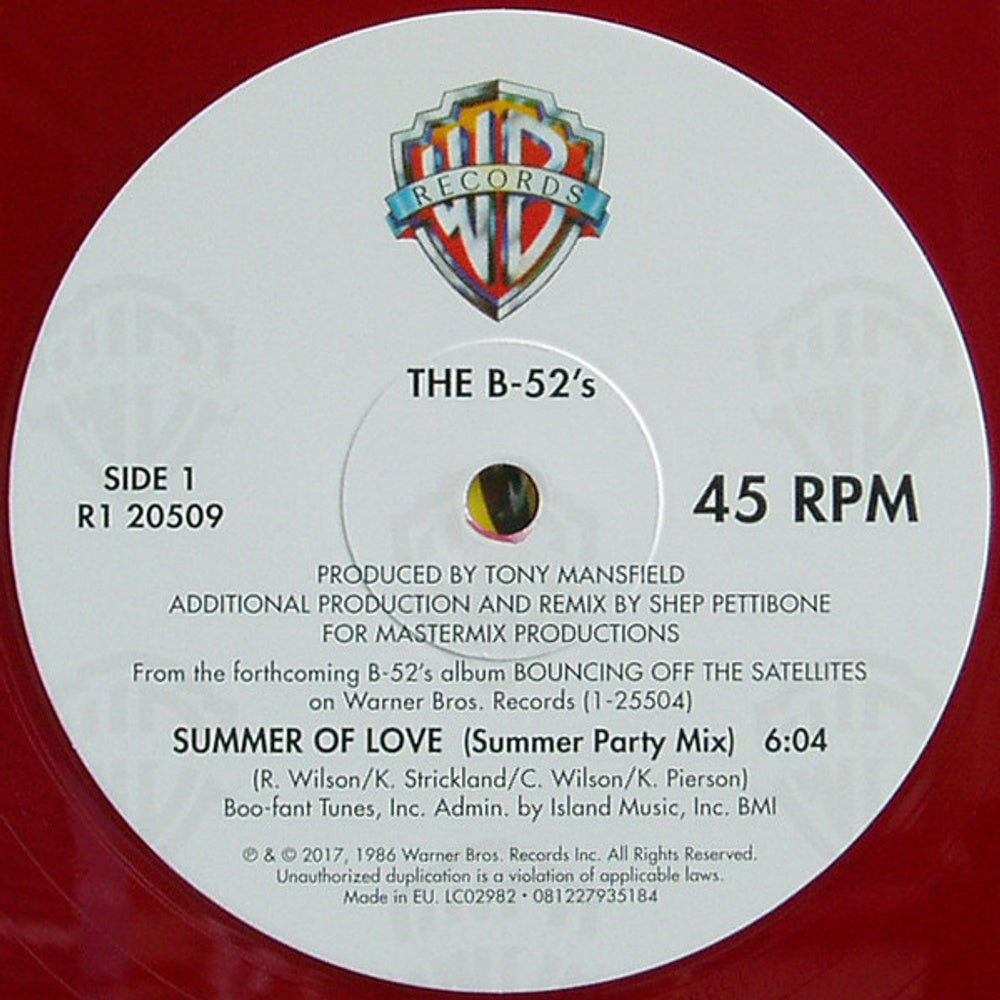 Label Disc 2: The B-52's – Summer Of Love (Vinyl Single, Summer Of Love Exclusive 12" Vinyl) Vinyl LP | Relix
