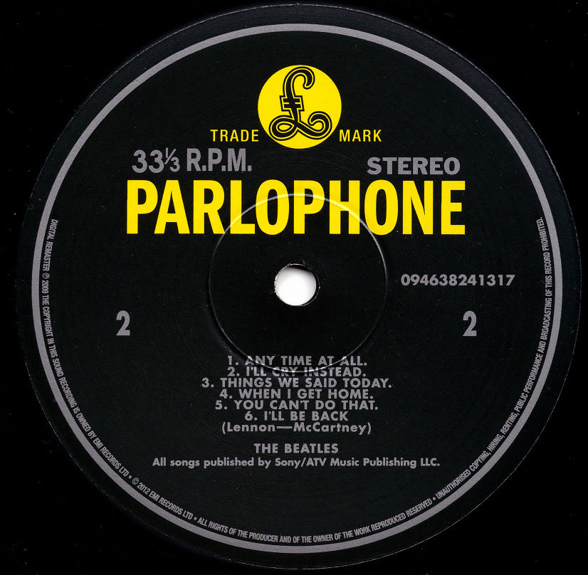 Label Disc 2: The Beatles – Hard Day's Night (Reissue, Remastered, 180 Gram LP Vinyl) Vinyl LP | Relix