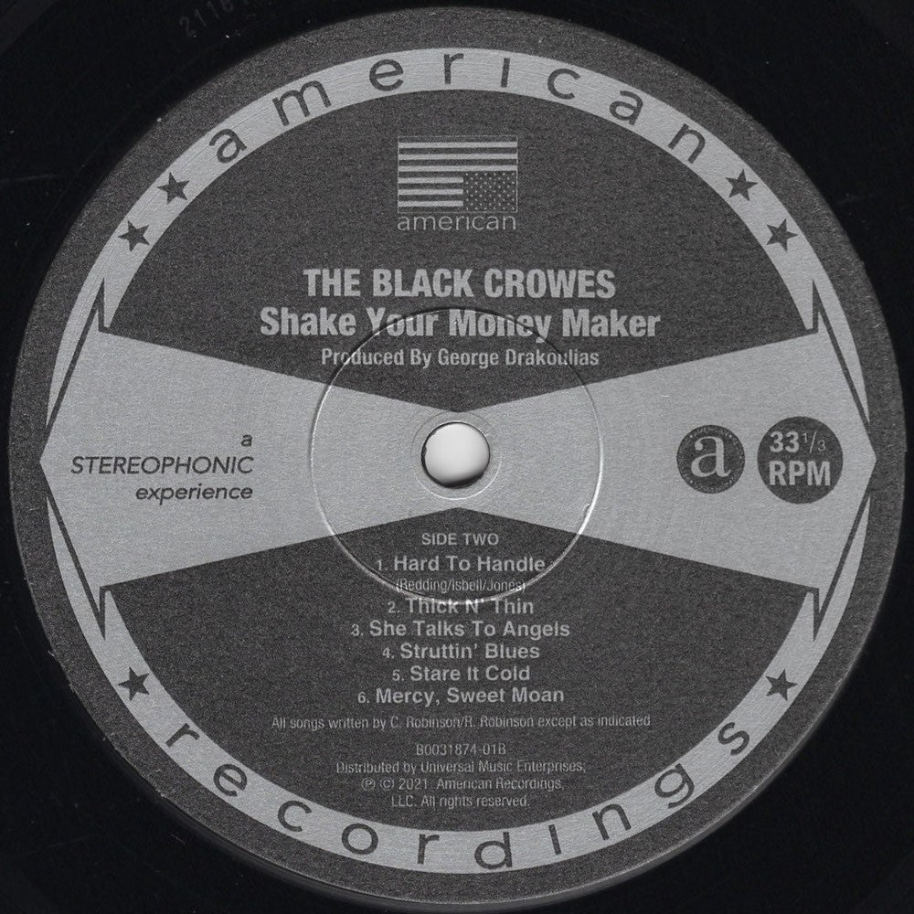 Label Disc 2: The Black Crowes – Shake Your Money Maker: 2020 Remaster Vinyl LP | Relix