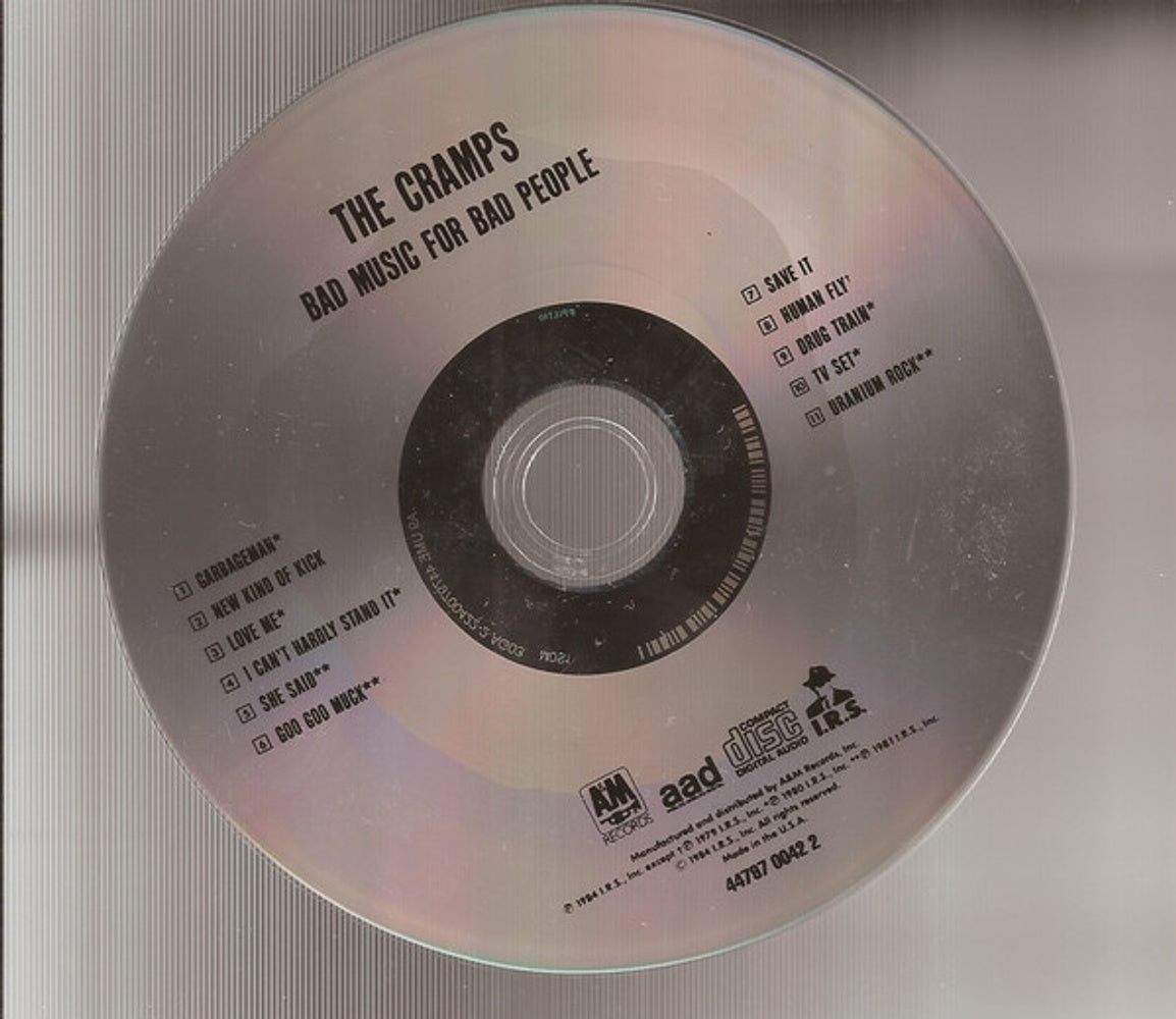 Label Disc 2: The Cramps – Bad Music for Bad People (CD) CD | Relix
