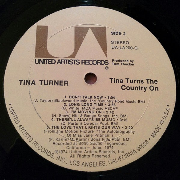 Label Disc 2: Tina Turner – Tina Turns The Country On! Vinyl LP | Relix