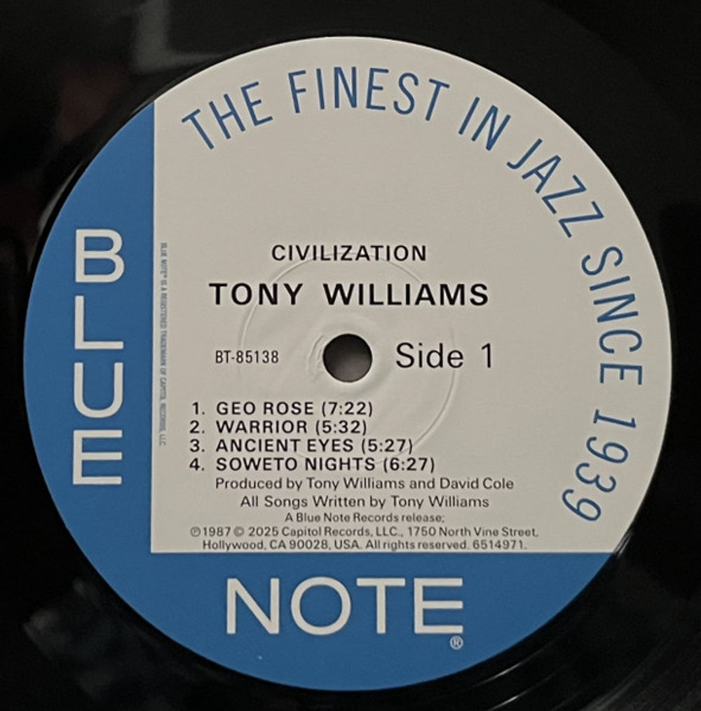 Label Disc 2: Williams, Tony – Civilization (Blue Note Classic Vinyl Edition) Vinyl LP | Relix