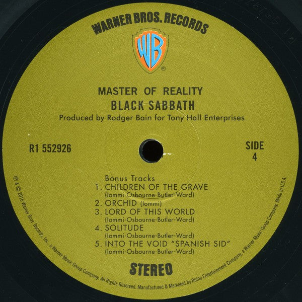 Label Disc 3: Black Sabbath – Master Of Reality: Deluxe Edition (2-LP Vinyl) Vinyl LP | Relix