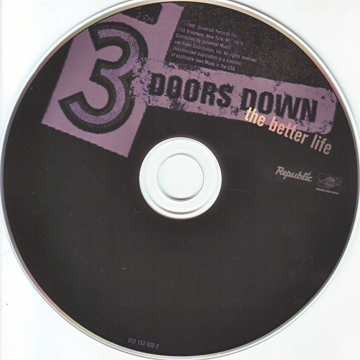 Label Disc: 3 Doors Down – The Better Life (CD) CD | Relix