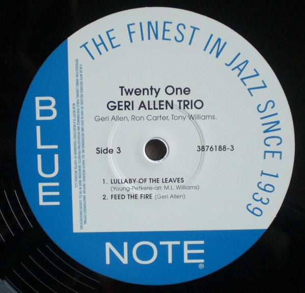 Label Disc 3: Geri Allen – Twenty One Vinyl LP | Relix
