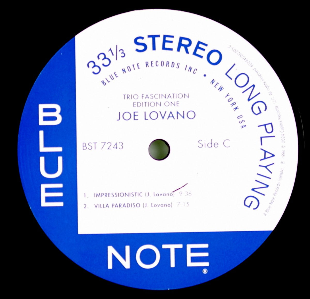 Label Disc 3: Joe Lovano – Trio Fascination (Blue Note Tone Poet Series LP Vinyl) Vinyl LP | Relix