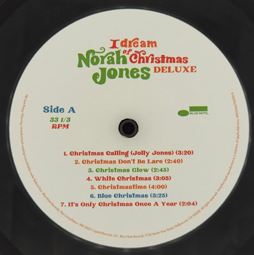 Label Disc 3: Norah Jones – I Dream Of Christmas: Deluxe Vinyl LP | Relix