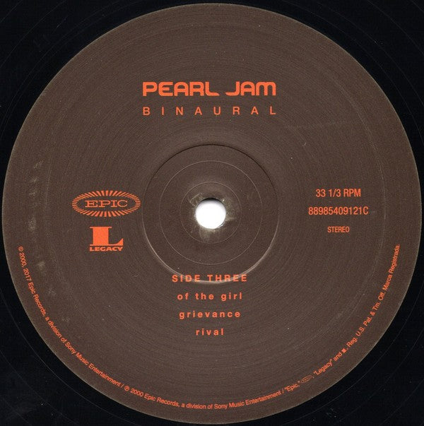 Label Disc 3: Pearl Jam – Binaural Vinyl LP | Relix