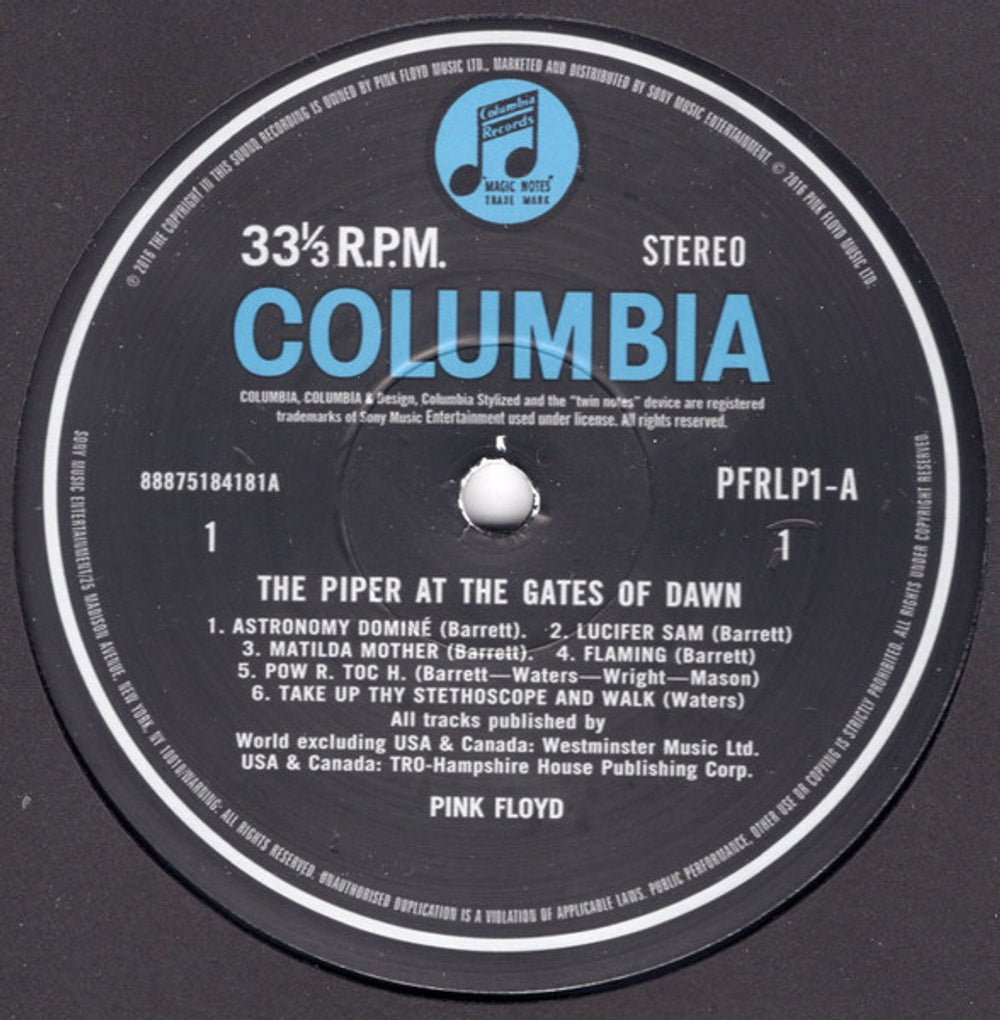 Label Disc 3: Pink Floyd – The Piper at the Gates of Dawn Vinyl LP | Relix