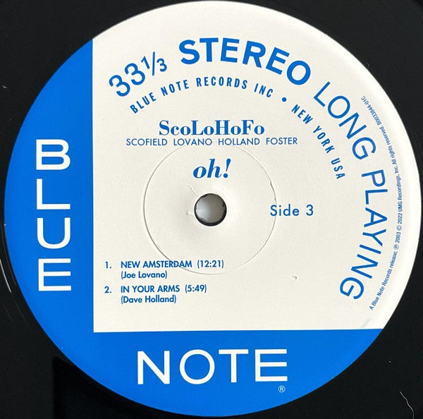 Label Disc 3: Scolohofo – Oh! (Blue Note Tone Poet Series LP Vinyl) Vinyl LP | Relix