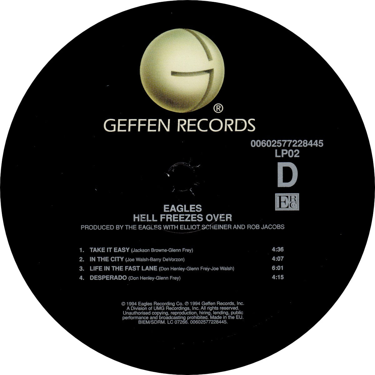 Label Disc 4: Eagles – Hell Freezes Over: Remastered Vinyl LP | Relix