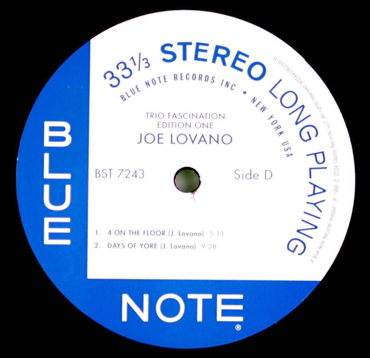 Label Disc 4: Joe Lovano – Trio Fascination (Blue Note Tone Poet Series LP Vinyl) Vinyl LP | Relix
