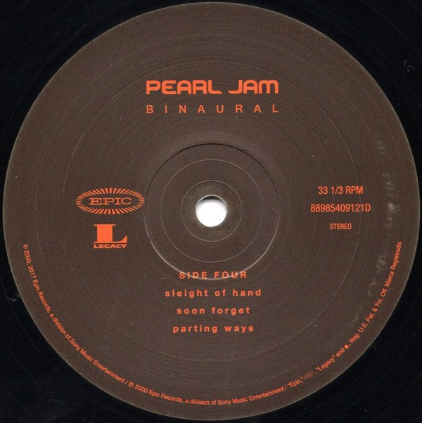Label Disc 4: Pearl Jam – Binaural Vinyl LP | Relix