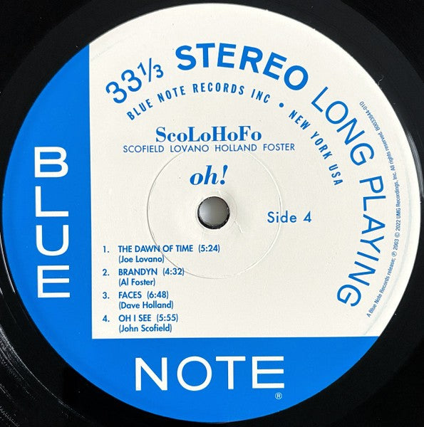 Label Disc 4: Scolohofo – Oh! (Blue Note Tone Poet Series LP Vinyl) Vinyl LP | Relix
