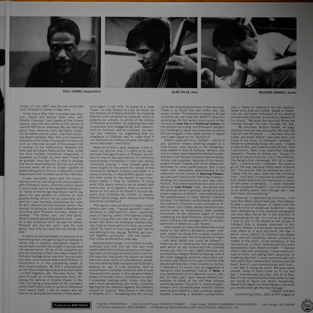 Label Disc: Albert Ayler – Love Cry (Verve By Request Series LP Vinyl) Vinyl LP | Relix