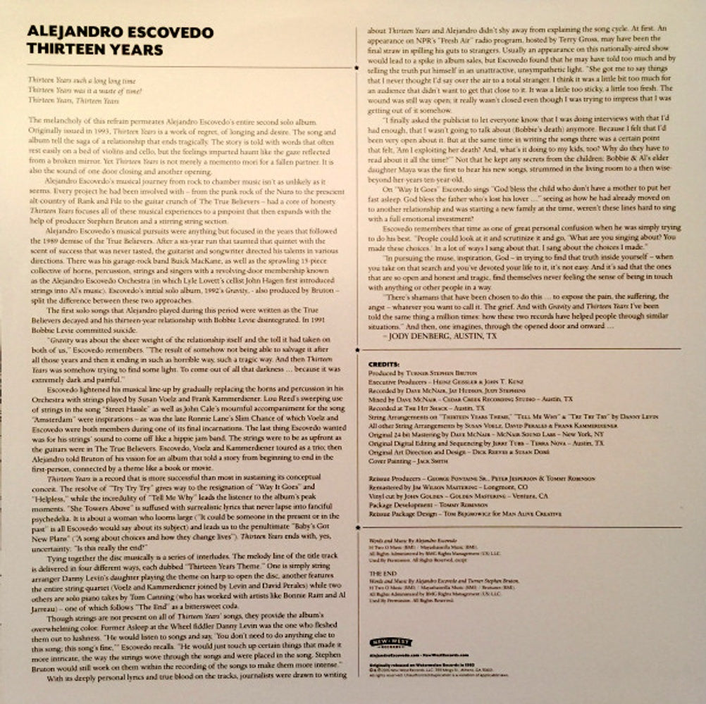 Label Disc: Alejandro Escovedo – Thirteen Years Vinyl LP | Relix