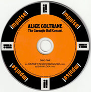 Label Disc: Alice Coltrane – Carnegie Hall Concert CD | Relix
