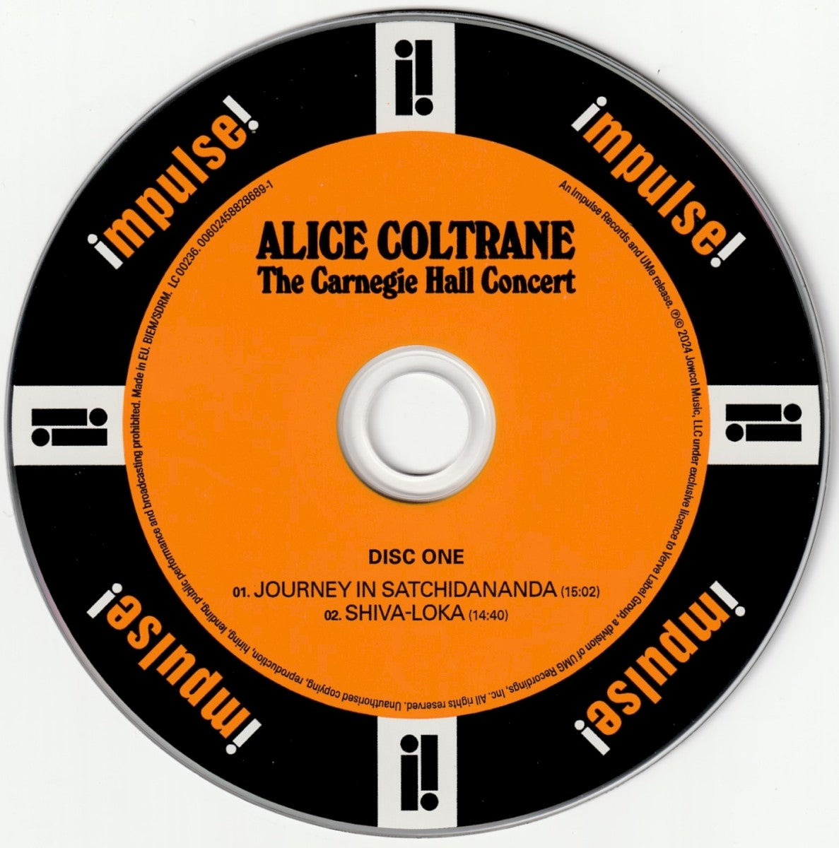 Label Disc: Alice Coltrane – Carnegie Hall Concert CD | Relix
