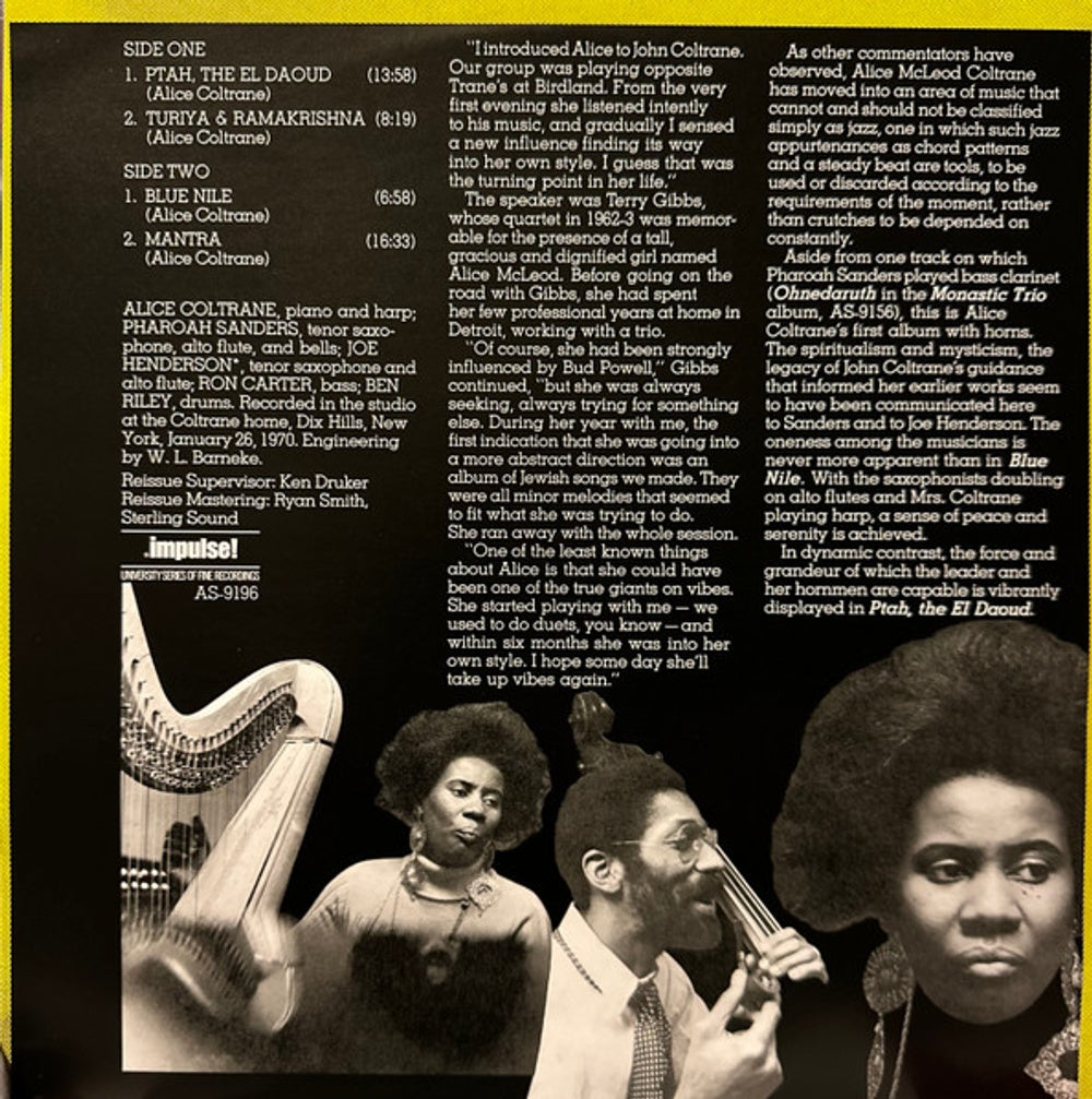 Label Disc: Alice Coltrane – Ptah The El Daoud (Verve By Request Series LP Vinyl) Vinyl LP | Relix