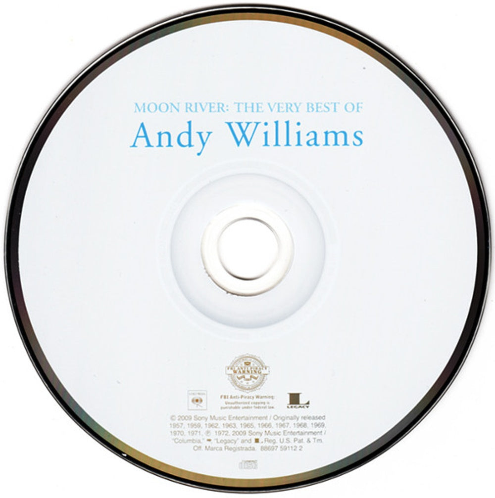 Label Disc: Andy Williams – Moon River: The Very Best of Andy Williams CD | Relix