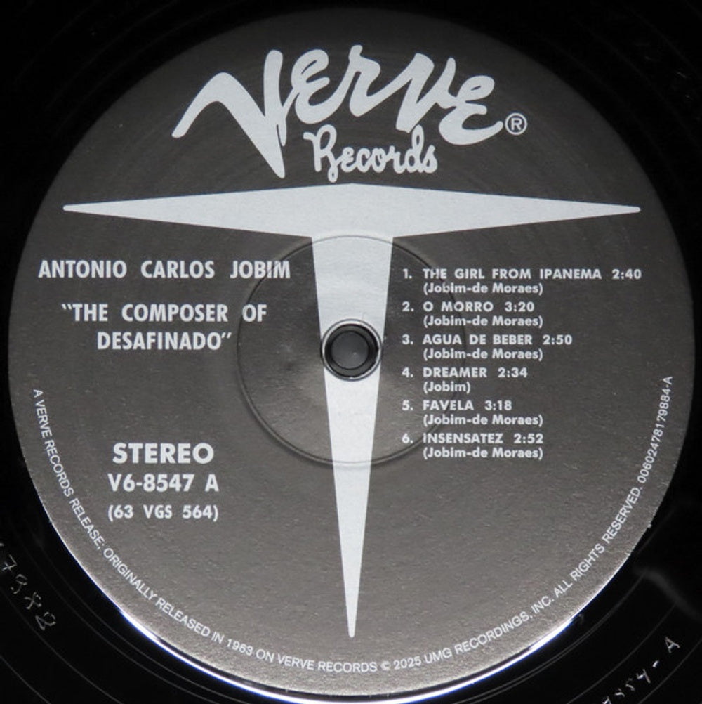Label Disc: Antonio Jobim  Carlos – Composer Of Desafinado, Plays (Verve Vault Series LP Vinyl) Vinyl LP | Relix