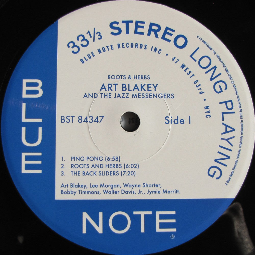 Label Disc: Art Blakey & The Jazz Messengers – Roots And Herbs (Blue Note Tone Poet Series LP Vinyl) Vinyl LP | Relix