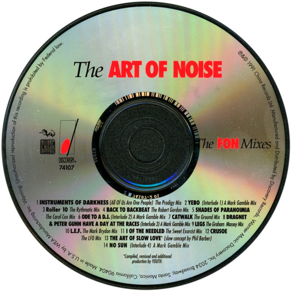Label Disc: Art Of Noise – Fon Mixes CD | Relix